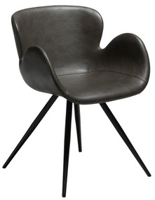 Scaun de sufragerie gri cu cotiere tapițat Gaia – DAN-FORM Denmark