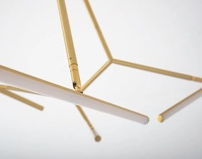 Lustra cu brate directionabile LED dimabil Parris auriu mat