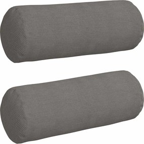 vidaXL Perne Bolster 2 pcs Gri deschis Ø 25 x 70 cm