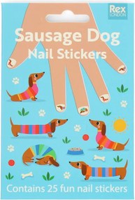 Set creativ Sunny Sausage Dog – Nail stickers – Rex London
