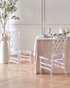 Set 2 buc. scaune de sufragerie CLARO (transparent). 1022823