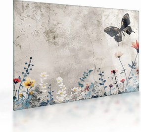 Tablou pe sticlă - Pajiște în beton (70x50 cm)