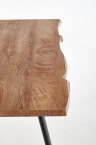 Masa Larson stejar natur/negru - L120xl80xh77 cm