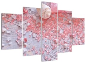 Tablou - Atmosfera de litoral în nuanțe roz (150x105 cm)