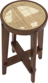 Scaun de bar din lemn finisaj maro design modern Dareau, H-67cm 114181 HZ