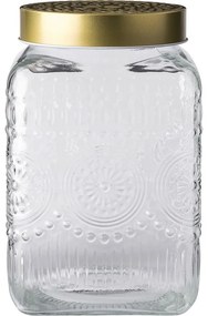 Altom Set de borcane din sticlă cu capac auriu Daisy 2,2 l, 4 buc., 2,2 l
