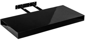 Raft de perete STILIST VOLATO- negru lucios 110 cm