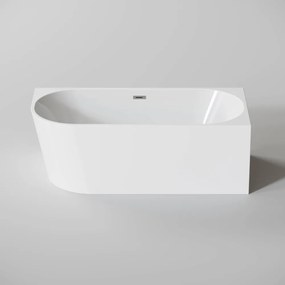CORNER Cadă de baie semi-freestanding, colț, dreapta, alb,150x75x58 cm