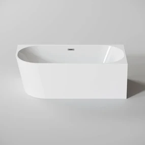 CORNER Cadă de baie semi-freestanding, colț, dreapta, alb,150x75x58 cm