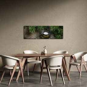 Tablou - lumânare de Crăciun (cu ceas) (90x30 cm)