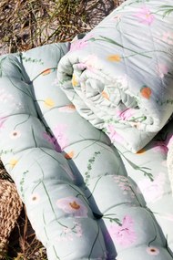 Pilota din bumbac, cu motive florale, 180x130cm, Aix