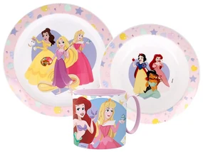 Prințesele Disney True set de masă, set din plastic micro cu cană de 350 ml