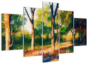 Tablou - Pădure de vară însorită, pictură (150x105 cm)