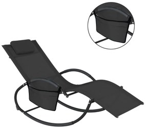 Scaun balansoar de grădină 161 x 60 x 80 cm, negru