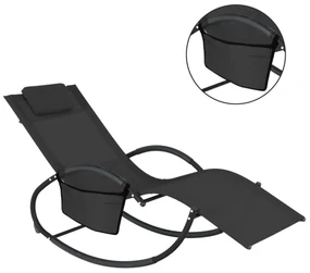 Scaun balansoar de grădină 161 x 60 x 80 cm, negru