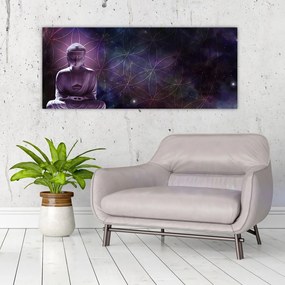 Tablou - Buddha cu florile vieții (120x50 cm)