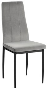 Scaune de dining gri 2 buc. din catifea Kelly – Støraa
