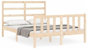 3191901 vidaXL Cadru de pat cu tăblie, 120x200 cm, lemn masiv