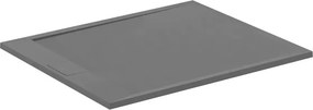 Cadita de dus dreptunghiulara Ideal Standard i.life Ultra Flat S gri asfaltic 120x100 cm