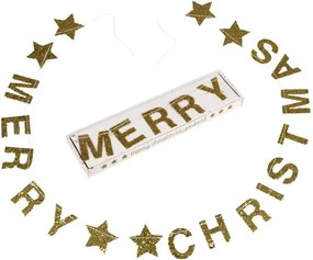 Ghirlandă de Crăciun cu mesaj Rex London Gold Stars
