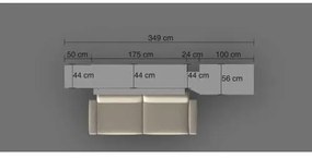 Set pat rabatabil dublu 160X200 cu somiera, canapea 2 locuri, biblioteca si dulap Acordeon(100) cm - ROYAL XL 160, ACORDEON WARDROBE,SMALL BOOKCASE&amp;SOFA SET(160X200)