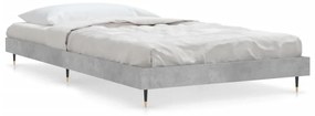 832161 vidaXL Cadru de pat, gri beton, 100x200 cm, lemn prelucrat