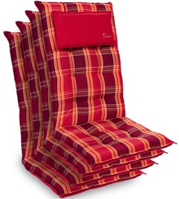 Sylt, pernă tapițată, pernă pentru scaun, spătar mai înat, poliester, 50 × 120 × 9 cm, 4 x pernă