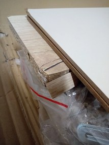 PROMOTIE Comoda FROST 100x90 cm alba, decor stejar alpin II. calitate