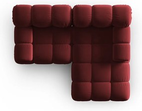 Colțar roșu cu tapițerie din catifea (colț dreapta) Bellis – Micadoni Home