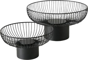 Tăvi metalice pentru fructe CINDY, 2 buc. Ø 30-39 cm