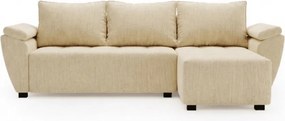 OFERTA Canapea extensibila reversibila in forma de L LIVARO 251x140 cm, crem II. calitate