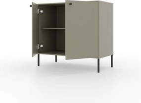Comodă cu doua usi, 84x41x74cm, Tili System, ADRK Furniture (Culoare: Eucalipt / Eucalipt)