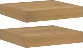 vidaXL Raft de perete 2 pcs Maro 23 x 23,5 x 4 cm Lemn compozit