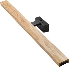 Brilagi - Iluminare LED pentru oglindă de baie 3-în-1 WOODY MIRROR LED/15W/230V IP44 negru/stejar