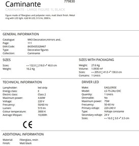 Figurina XXL decorativa / Lampa LED de podea design lux Caminante