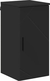 vidaXL Dulap de Baie Negru 30 x 31,5 x 61 cm Lemn compozit & Metal