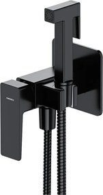 Dus igienic pentru montaj ascuns Omnires Parma negru mat