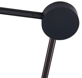 Sistem de iluminat pe șine cu 8 spoturi și 4 plafoniere negre monofazate - Magnetic Lance Puk