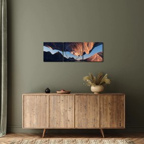 Tablou - Faleze 3D (cu ceas) (90x30 cm)