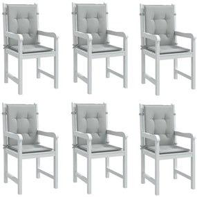 vidaXL Perne scaun cu spătar scund 6 buc. melanj gri 100x50x4cm textil