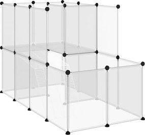 vidaXL Cușcă pentru animale mici transparent 142x74x93 cm PP și oțel