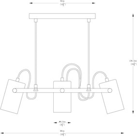 Lustra cu 3 spoturi directionabile design modern RESI