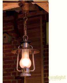 Pendul design rustic iluminat exterior din fier forjat, HL 2377-A