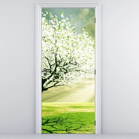 Fototapet pentru ușă - Copac în luncă (95x205cm)