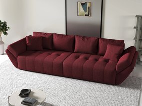 Canapea extensibilă dumonde cu ladă de depozitare si sezut confortabil din spuma high-density, Berlin Enjoy Red 300x100 cm