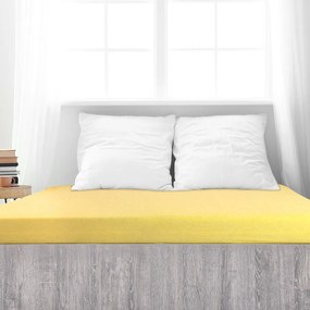 Cearșaf de pat 4Home din frotir Ideal galben , 90x 200 cm, 90 x 200 cm