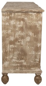 Comoda bej, din lemn masiv, aspect vintage, 4 sertare, Montauban