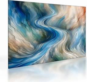 Tablou pe sticlă - Curent abstract (70x50 cm)