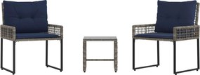 vidaXL Set de Mobilier pentru Exterior cu pernă oțel