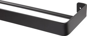 Cuier de perete pentru prosoape HANDY 60x12,5 cm, negru